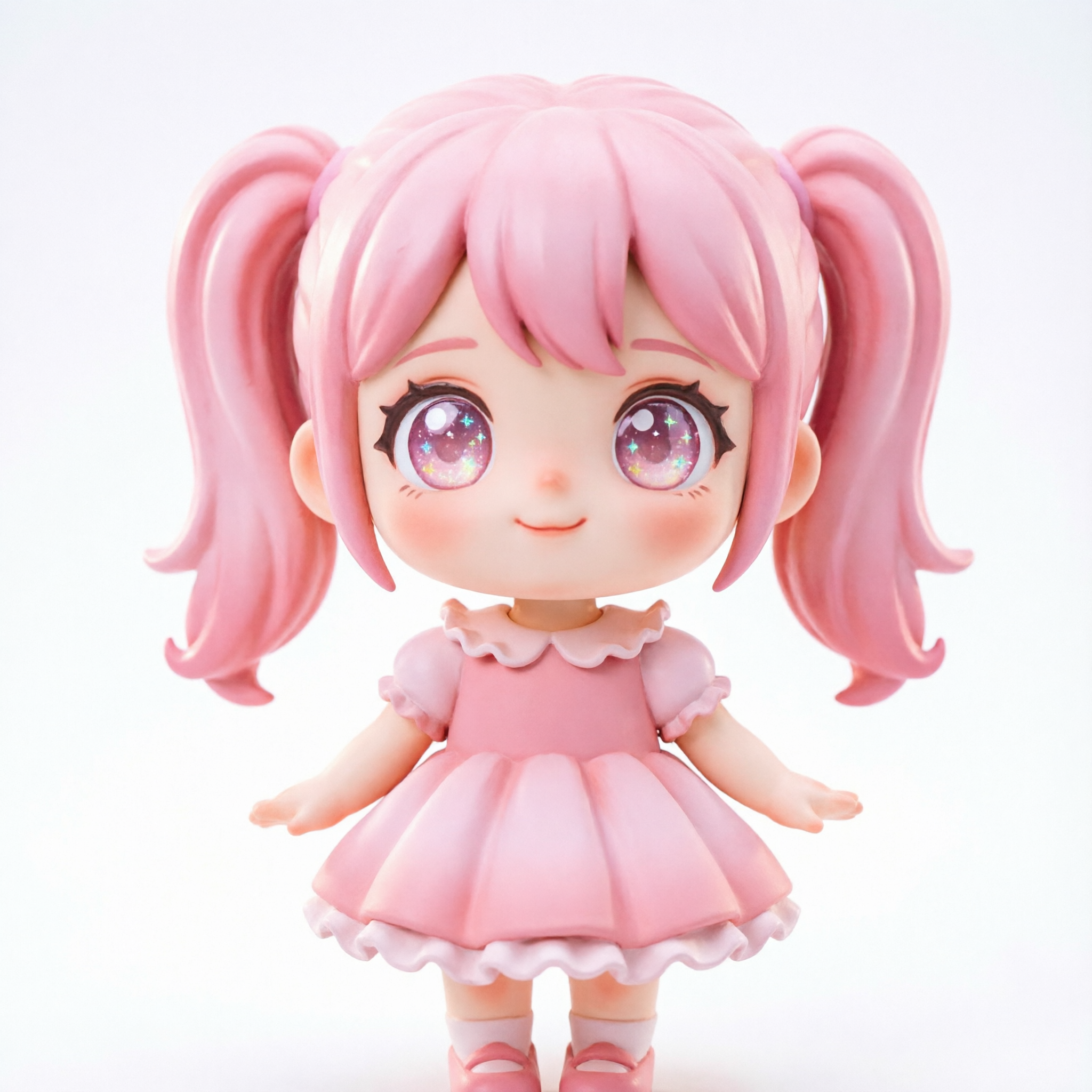 粉色双马尾女孩手办